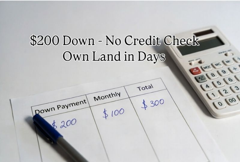 buy land no credit check Florida owner financing low down payment land
